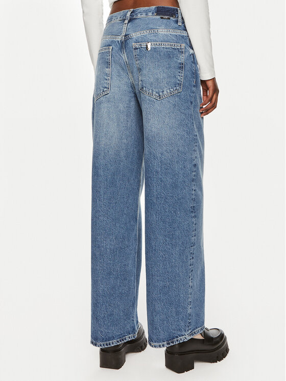 Liu Jo Liu Jo Jeans hlače UF4204 D4854 Modra Wide Fit