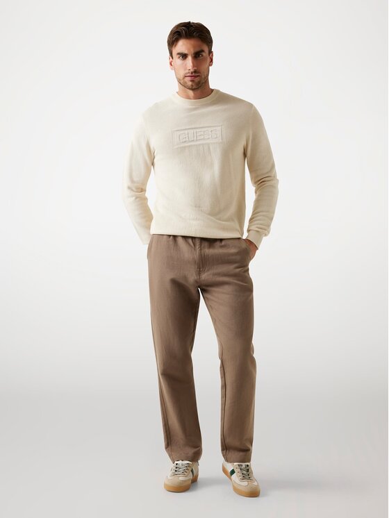 Guess Guess Sweter 175671 Beżowy Classic Fit
