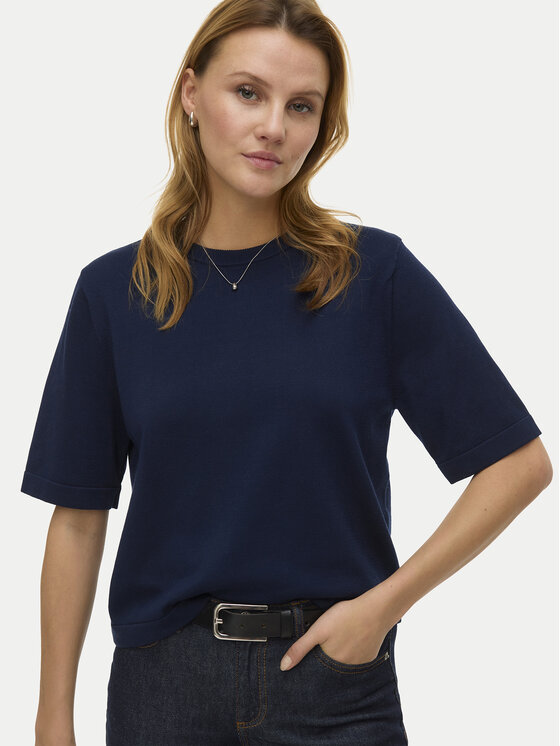 Vero Moda Vero Moda Pulover Silje 10320460 Mornarsko modra Oversize