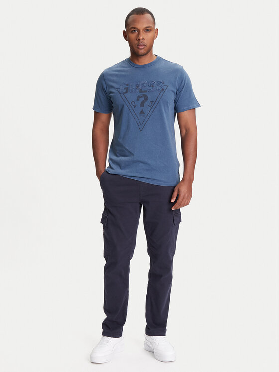Guess Guess Marškinėliai M5YI42 KBW41 Tamsiai mėlyna Regular Fit
