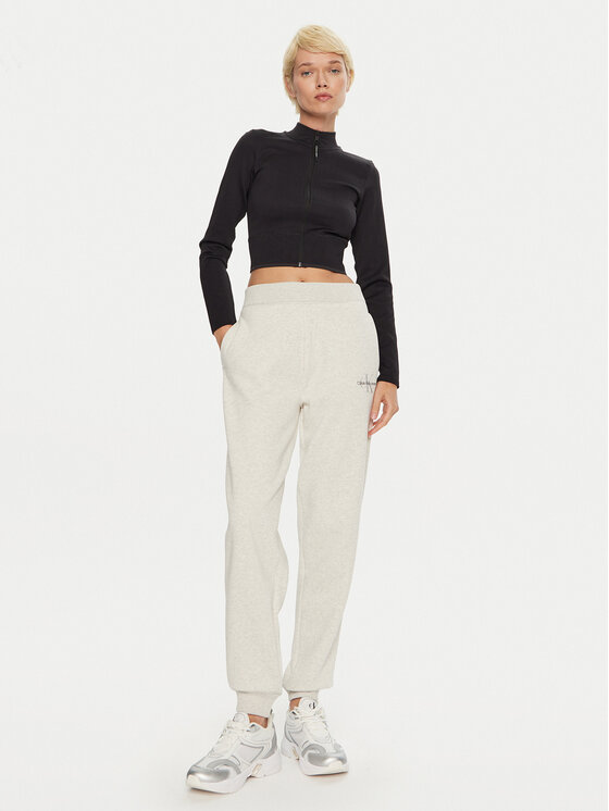 Calvin Klein Jeans Calvin Klein Jeans Spodnie dresowe Monologo J20J223590 Szary Relaxed Fit