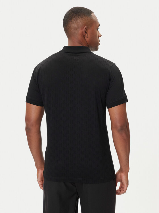 KARL LAGERFELD KARL LAGERFELD Тениска с яка и копчета 745006 554201 Черен Regular Fit