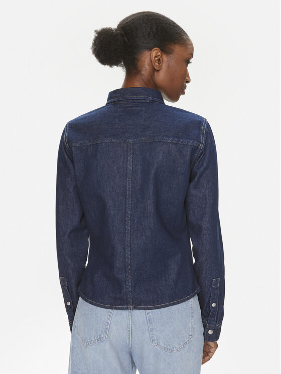 Calvin Klein Jeans Calvin Klein Jeans cămașă de blugi Lean J20J222825 Albastru Slim Fit