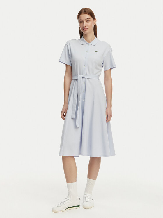 Φόρεμα πουκάμισο Lacoste EF9621 Ανοιχτό μπλε 36