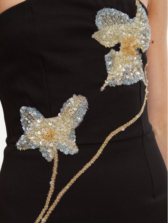 STAUD STAUD Cocktail obleka Brooke R24F2171KP Črna Slim Fit