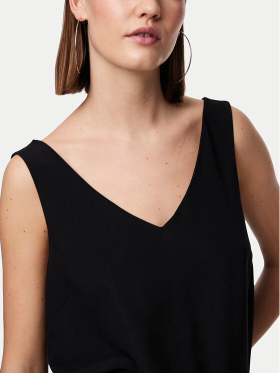 Pieces Pieces топ Franan 17146424 Черен Regular Fit