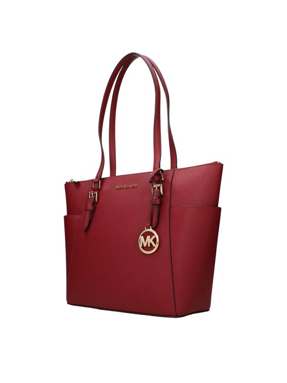 Michael Kors Michael Kors Torebka Red Leather Shoulder Czerwony