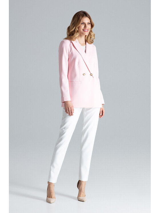 FIGL FIGL Marynarka M642 Różowy Regular Fit