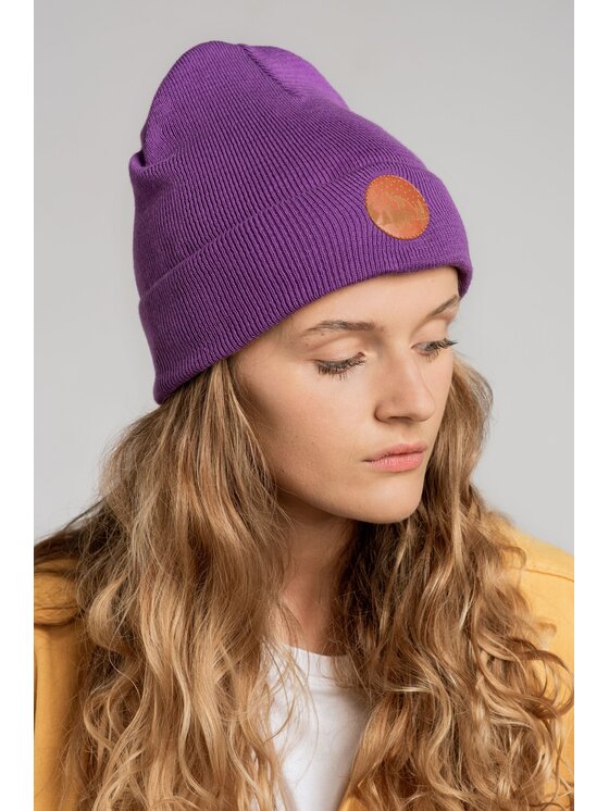 Kabak Kabak Czapka klasyczna beanie Fioletowy
