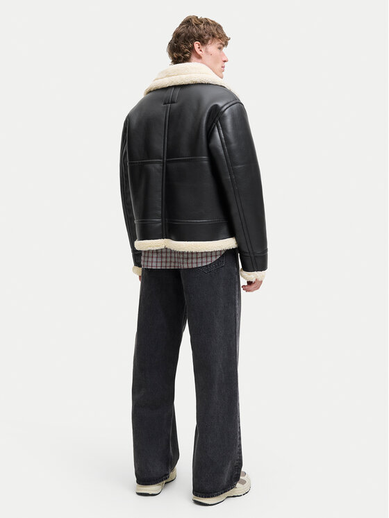 Jack & Jones Jack & Jones Műbőr dzseki Liverpool 12282948 Fekete Regular Fit