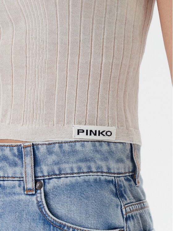PINKO PINKO Bluză Tambora 104773 A1ND Écru Slim Fit