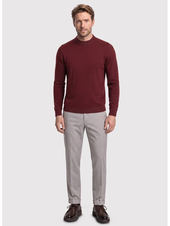 Pako Lorente Pako Lorente Sweter P26WN-2X-009 Bordowy Regular Fit
