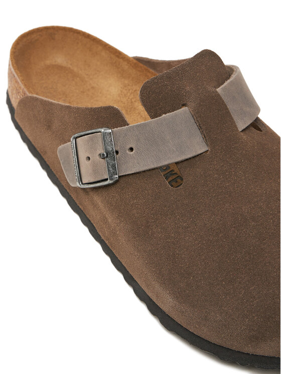 Birkenstock Birkenstock Nazouváky Boston zamsz 1029210 Hnědá
