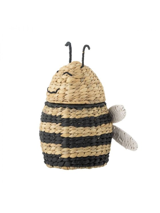 MIAhome MIAhome Kosz na zabawki HONEYBEE z pokrywą 30x20x18 cm Beżowy