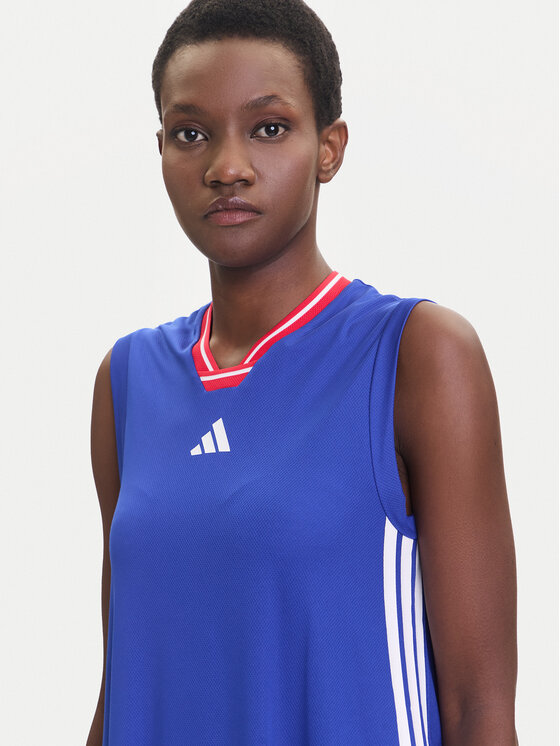 adidas adidas Vsakodnevna obleka Tiro Cut 3-Stripes Soft Mesh JW6819 Modra Regular Fit