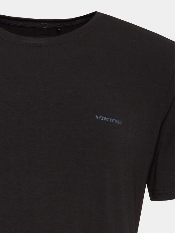 Viking Viking Тишърт Bamboo Harvi Man 500/25/2244 Черен Regular Fit
