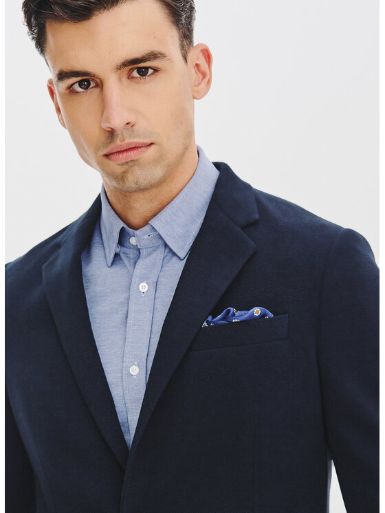 Pako Lorente Pako Lorente Marynarka P25WF-3X-009 Granatowy Slim Fit