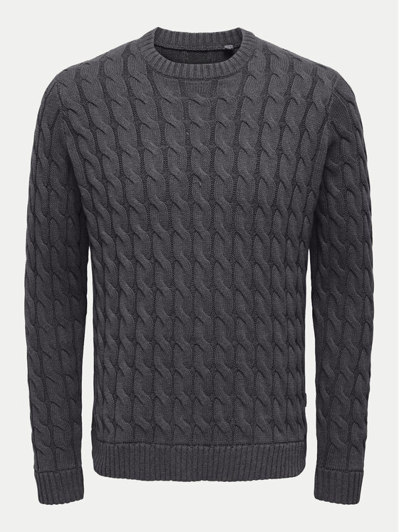 Only & Sons Only & Sons Пуловер 22026504 Сив Regular Fit