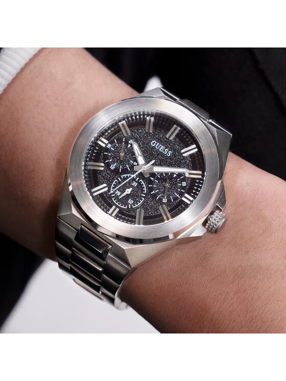 Guess Guess Hodinky GW0798G Stříbrná