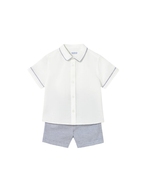 Mayoral Mayoral Set Hemd und Stoffshorts 1225 Himmelblau Regular Fit