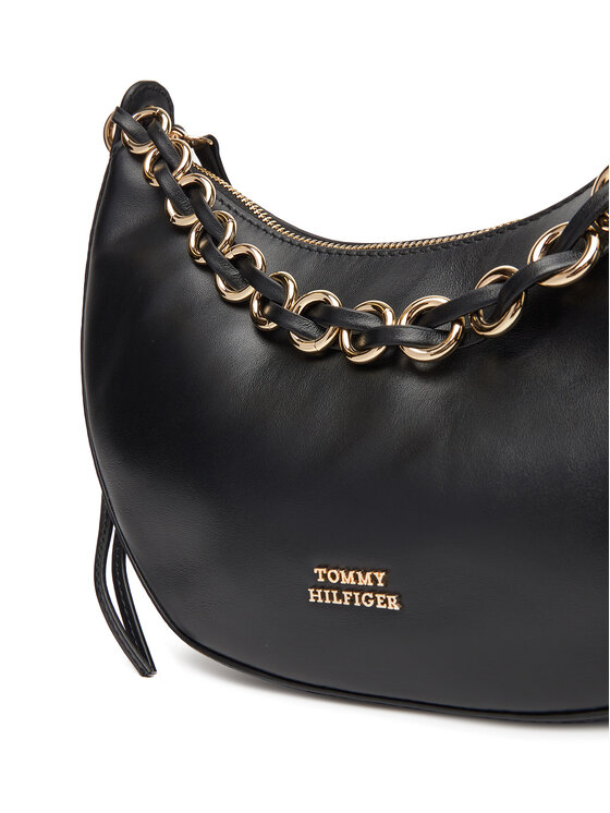 Tommy Hilfiger Tommy Hilfiger Torbica Moon Leather Crossover AW0AW17467 Crna