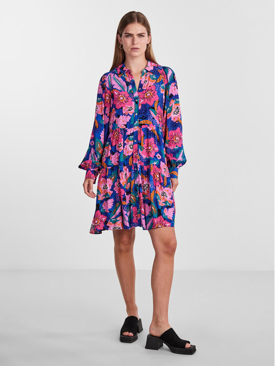 YAS YAS Hemdkleid 26030665 Bunt Regular Fit