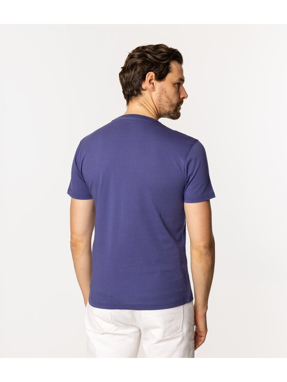 Lee Cooper Lee Cooper T-Shirt LETTERS 1145 Fioletowy Slim Fit