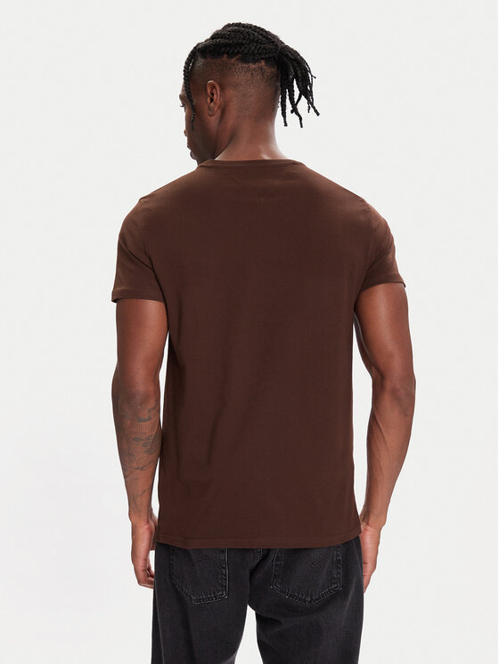 Tommy Jeans Tommy Jeans T-shirt DM0DM04411 Smeđa Regular Fit