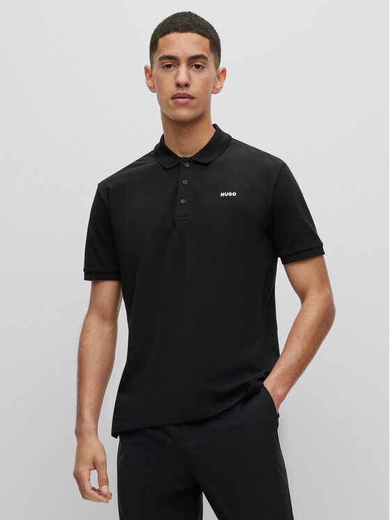 Hugo Polo Donos222 50466182 Nero Regular Fit, taglia : S