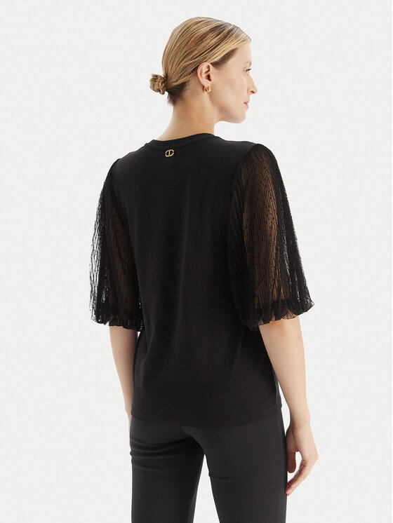 TWINSET TWINSET Bluză 252TT2310 Negru Regular Fit