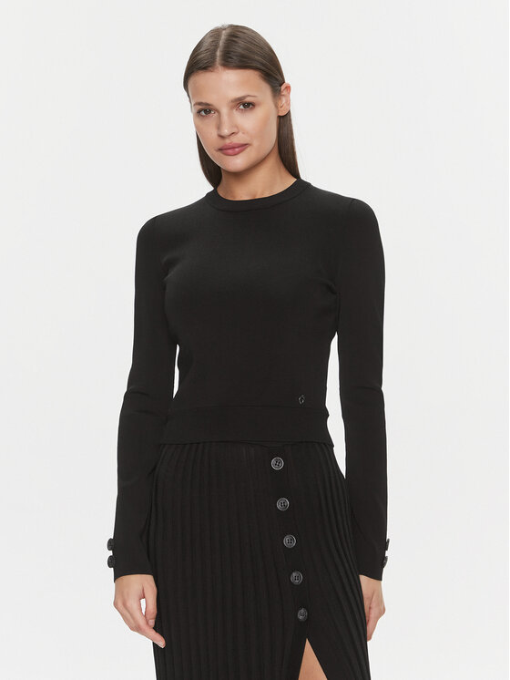 Guess Guess Pullover Sophie W4RR52 Z3D60 Schwarz Slim Fit