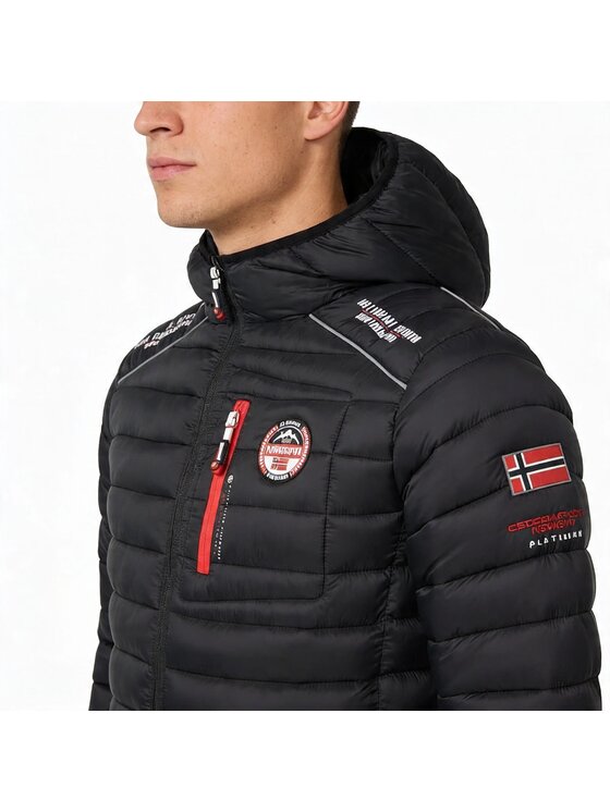 Geographical Norway Geographical Norway Kurtka puchowa WY6357H/GN-NOIR Czarny Regular Fit