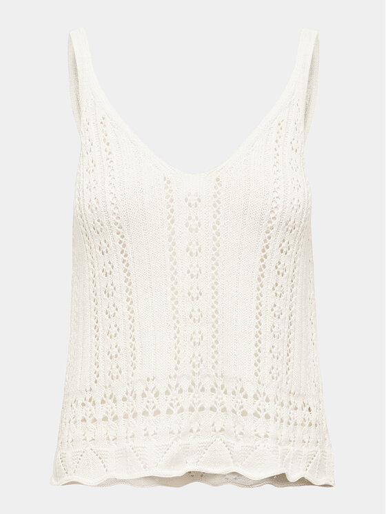 ONLY ONLY Top Lyzet 15277573 Écru Regular Fit