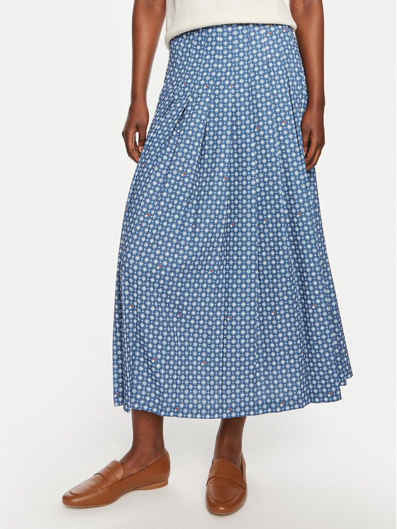 Tommy Hilfiger Tommy Hilfiger Plesirana suknja WW0WW42254 Plava Regular Fit