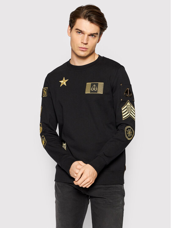 Moose Knuckles Sweatshirt Haldiman M31MS625G Schwarz Regular Fit 