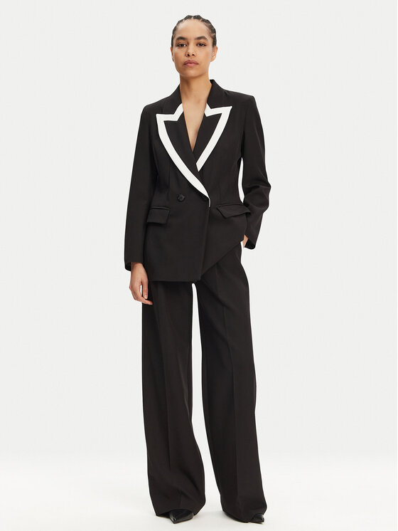 Maryley Maryley Штани з тканини 25EB566/43NB Чорний Regular Fit