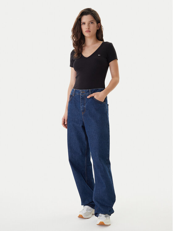 Tommy Jeans Tommy Jeans Тишърт Essential DW0DW17385 Черен Slim Fit