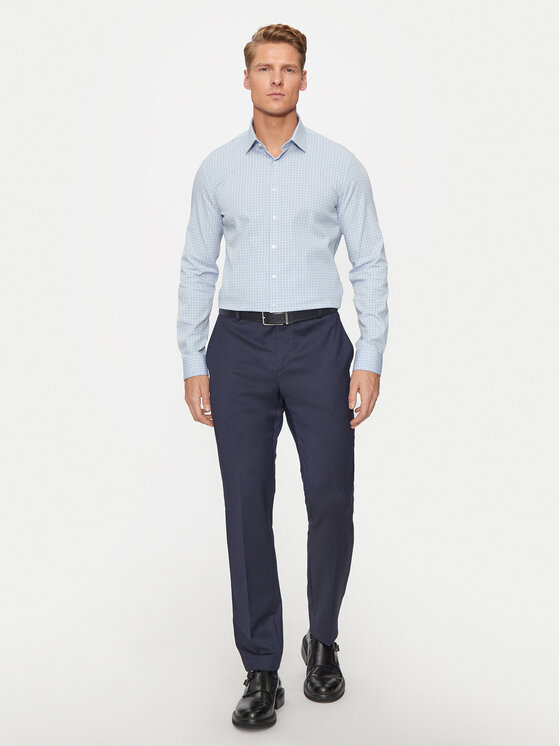 Calvin Klein Calvin Klein Koszula K10K113163 Niebieski Slim Fit