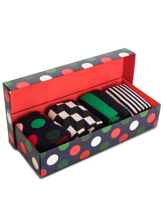 Happy Socks Happy Socks Zestaw 4 par wysokich skarpet unisex XBDO09-4000 Kolorowy