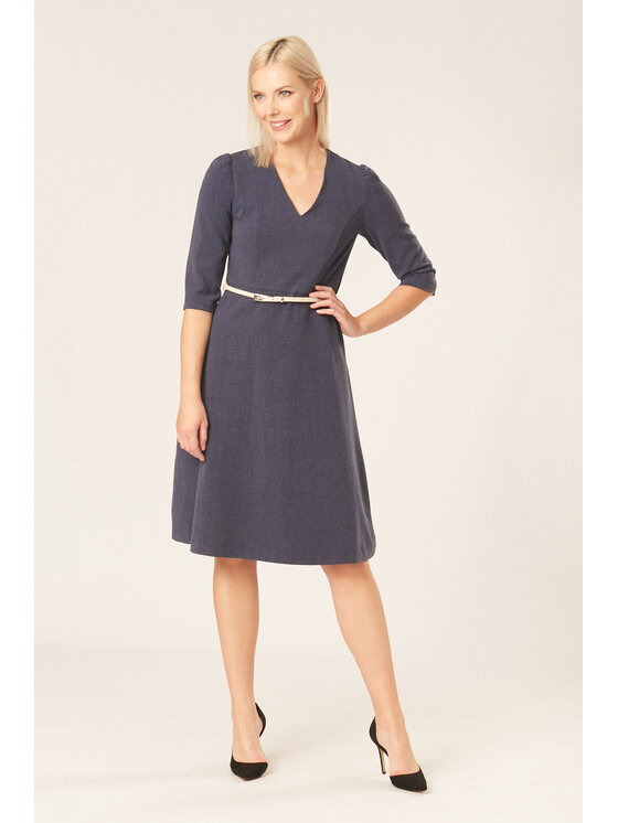 QUIOSQUE QUIOSQUE Každodenné šaty SUITY DRESS Tmavomodrá Regular Fit