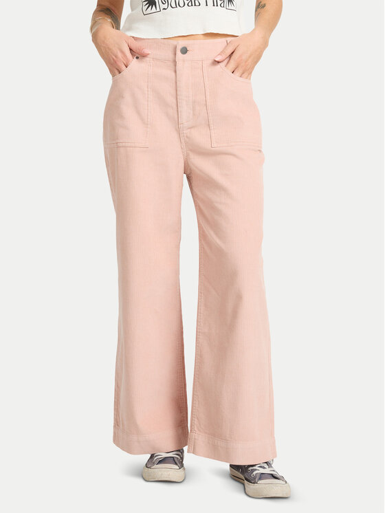 Billabong Billabong Kalhoty z materiálu Sea Tone EBJNP00139 Růžová Wide Leg