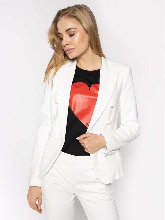 PINKO Pinko Jakk Grondaie PE 20 BLK01 1G14TE 2845 Valge Slim Fit