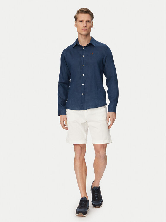Aeronautica Militare Aeronautica Militare Košeľa 261CA1321UCT03089 Modrá Regular Fit
