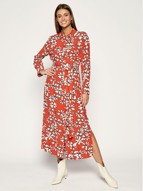 Vestito chemisier 12002 Arancione Regular Fit