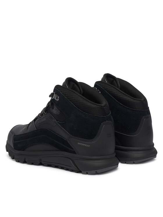 Tommy Hilfiger Tommy Hilfiger Ορειβατικά παπούτσια Hilfiger Wp Mix Chukka Runner FM0FM06022 Μαύρο
