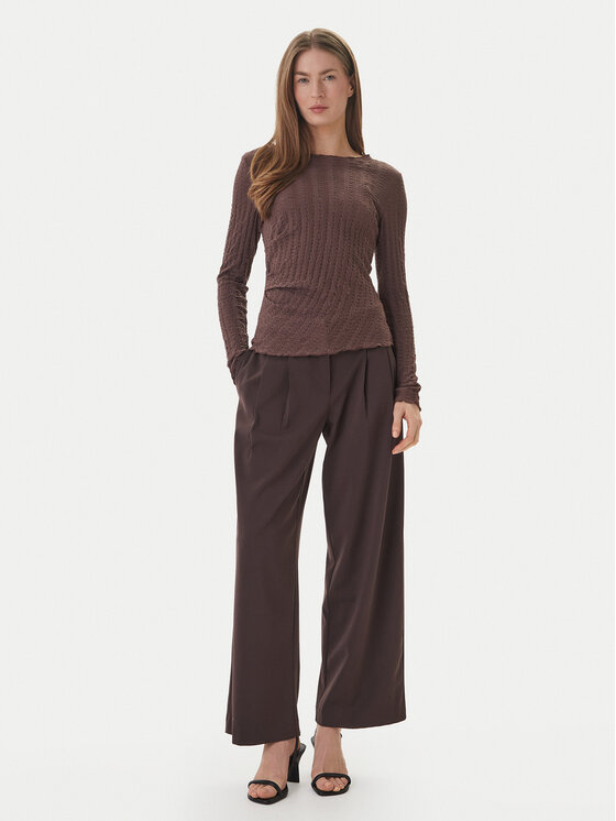 ONLY ONLY Bluza Ella 15368469 Rjava Slim Fit