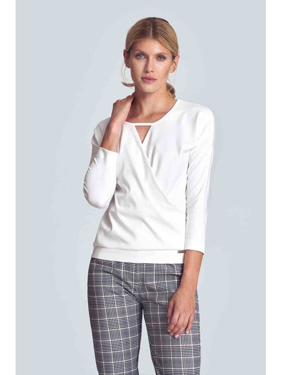 FIGL FIGL Halenka M710 Bílá Regular Fit