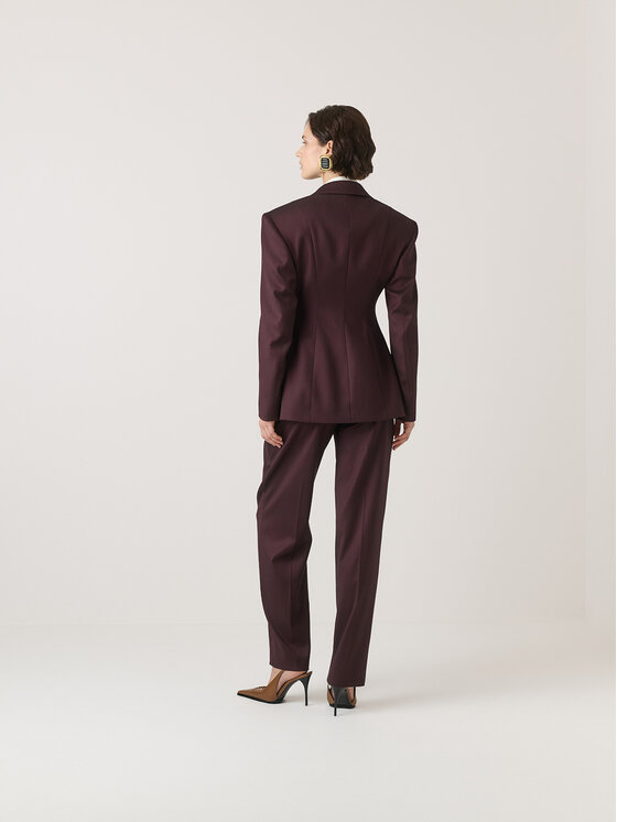 La Mania La Mania Pantalone da abito COLIN Viola Classic Fit