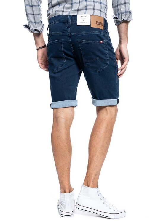 Mustang Mustang Pantaloncini di jeans CHICAGO SHORT Blu Slim Fit