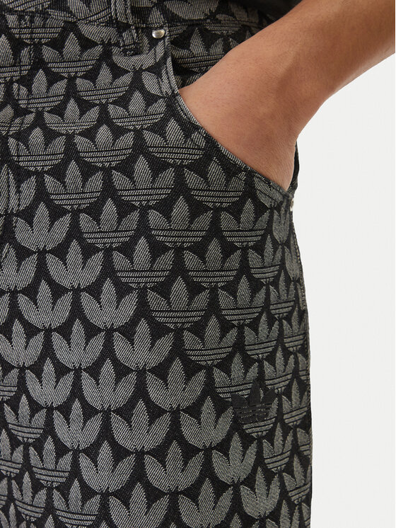 adidas adidas Jeansy Monogram KC6380 Šedá Loose Fit